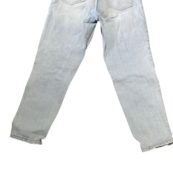 Zara Lightwash Boyfriend Distressed Straight Leg Mom Jeans Size 6 - Picture 9 of 9
